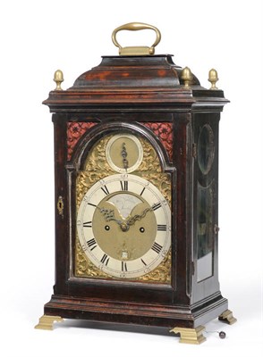 Lot 1062 - A George III Ebonised Striking Table Clock, signed Thos Gibson, London, circa 1780, the...