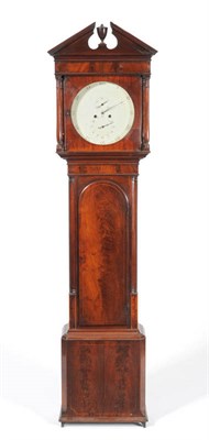 Lot 1068 - A Mahogany Eight Day Domestic Longcase Regulator, circa 1810, nicely figured case with an...