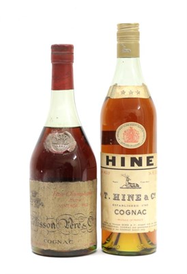 Lot 2208 - Hine 3 Star Cognac T. Hine & Co. 1960s bottling, 70° proof, 24 fl.ozs. (one bottle),...