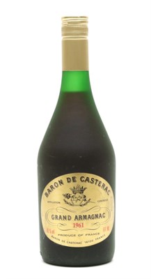 Lot 2212 - Baron Casterae Grand Armagnac 1961 (one bottle)