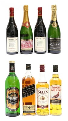 Lot 2227 - Glenfiddich Special Reserve Single Malt Whisky 43% 1L (one bottle), Johnnie Walker 12 Year Old...