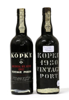 Lot 2237 - Kopke 1980 Vintage Port (one bottle), Kopke Quinta St. Luiz 1987 Vintage Port (one bottle) (2)