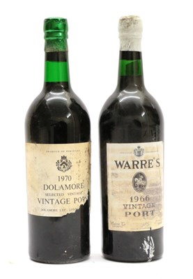 Lot 2250 - Warre's 1966 Vintage Port (one bottle), Dolamore 1970 Vintage Port (one bottle) (2)