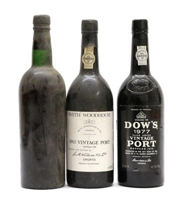 Lot 2252 - Croft 1963 Vintage Port (one bottle), Dow's 1977 Silver Jubilee Vintage Port (one bottle),...