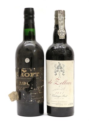 Lot 2257A - Croft 1963 Vintage Port (one bottle), De Zellaer 1987 Vintage Port (one bottle) (2)