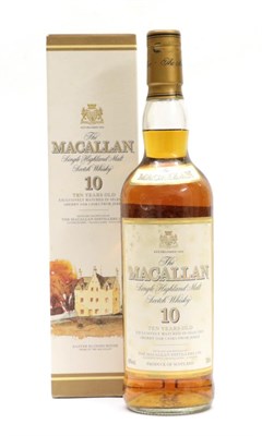 Lot 2284 - Macallan 10 Year Old Single Highland Malt Scotch Whisky matured in sherry oak casks from Jerez, 40%