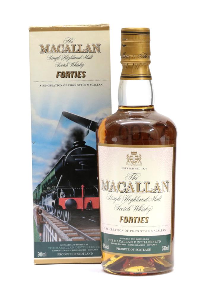 Lot 2285 - Macallan Forties Single Highland Malt Scotch Whisky 40% 500ml in original card sleeve (one bottle)