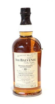 Lot 2295 - The Balvenie 10 Year Old Founders Reserve Malt Scotch Whisky 43% 1L (one bottle)