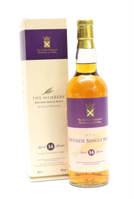 Lot 2302 - The Scottish Parliament 'The Members' 14 Year Old Speyside Single Malt Whisky 40% 70cl, in original