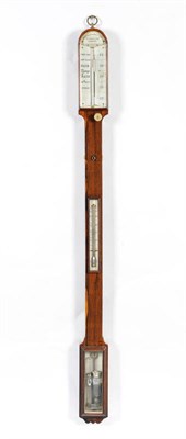 Lot 1080 - A Rosewood Stick Marine Barometer, signed Grimoldi & Stoppani, 31 Brooke Street, London, circa...