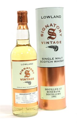 Lot 2339 - Rosebank Signatory Vintage 1991 14 Year Old Lowland Single Malt Scotch Whisky distilled 1991,...