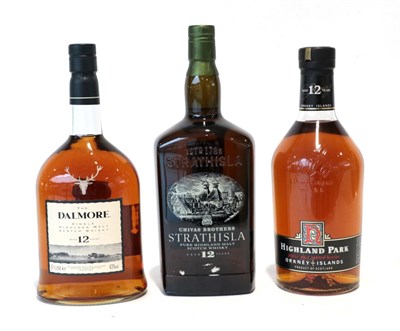 Lot 2353 - Dalmore 12 Year Old Single Highland Malt Scotch Whisky 43% 1L (one bottle), Strathisla 12 Year...