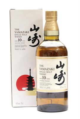Lot 2358 - Suntory Yamakazi 10 Year Old Japanese Single Malt Whisky 40% 70cl, in original card sleeve (one...