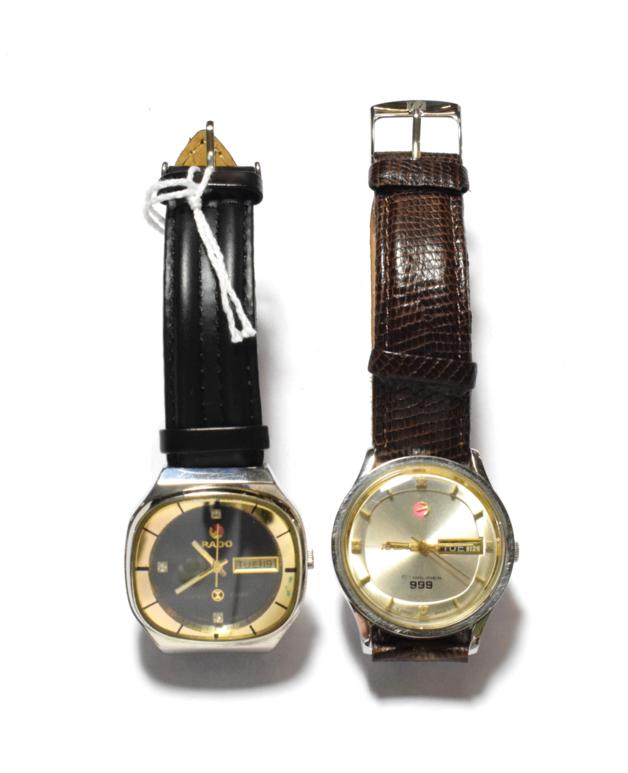 Lot 40 - Two Rado Day/Date centre seconds wristwatch, models: Starliner and Super Time