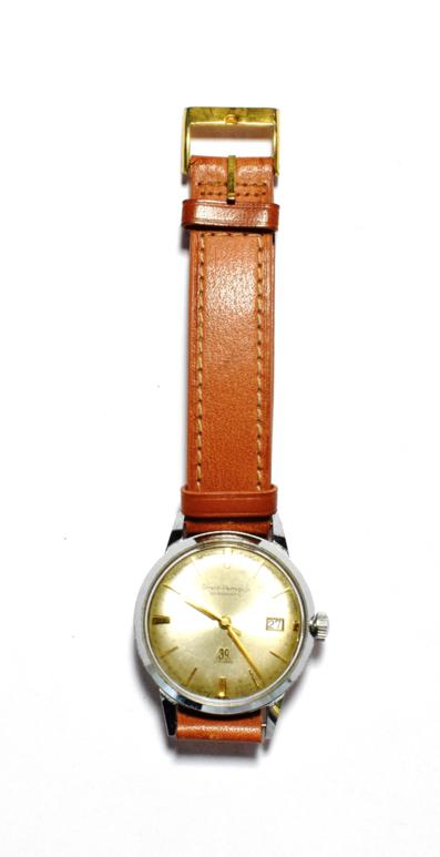 Lot 45 - A chrome plated Girard-Perregaux Gyromatic wristwatch