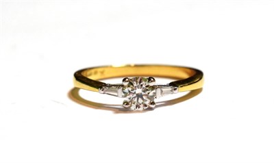 Lot 58 - An 18 carat gold diamond solitaire ring, a round brilliant cut diamond in a white claw setting,...