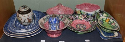 Lot 145 - A collection of ceramics to include blue and white and Maling Ware