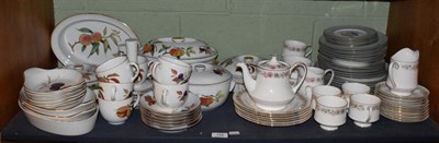 Lot 156 - Two part Worcester dinner services, Woodland pattern and Evesham pattern; together with a part...