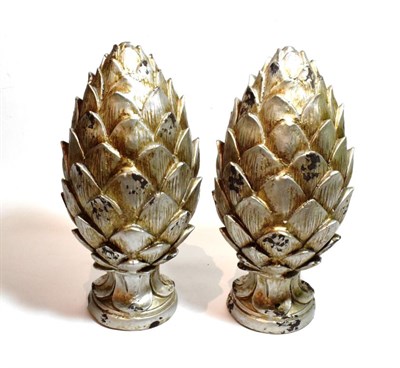 Lot 164 - A pair of reproduction Artichoke finials