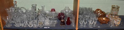 Lot 174 - A large quantity of glass ware to include wine glasses, decanters etc