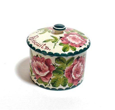 Lot 207 - A Wemyss ware biscuit barrel decorated with roses