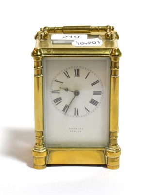 Lot 219 - A Barnard Henley four glass and brass carriage timepiece