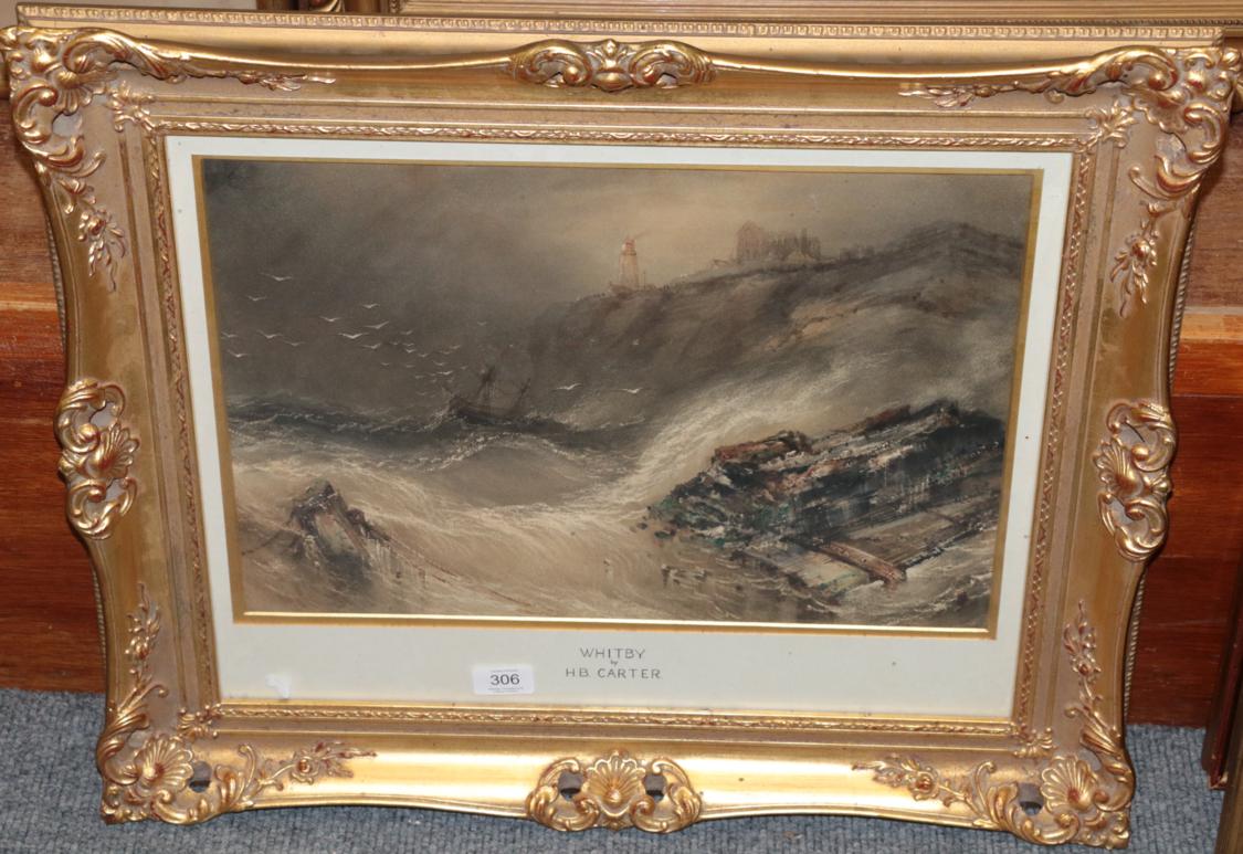 Lot 306 - Manner of Henry Barlow Carter, Whitby, watercolour, 31cm by 45cm