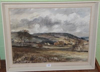 Lot 329 - Arthur Bell Foster (20th century) ''Near Castle Bolton, Wensleydale'', signed mixed media, 46cm...