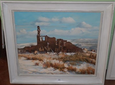 Lot 335 - Bohuslav Barlow (Contemporary) ''Derelict'', signed and dated 2002, oil on canvas, 49.5cm by 60cm