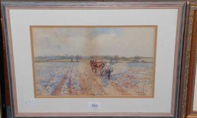 Lot 343 - R Alexander, ''Southwold'', signed, inscribed and dated 1905, watercolour, 23cm by 43cm