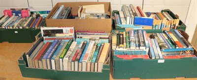 Lot 1114 - A large collection of mainly hardback books relating to aviation (five boxes)