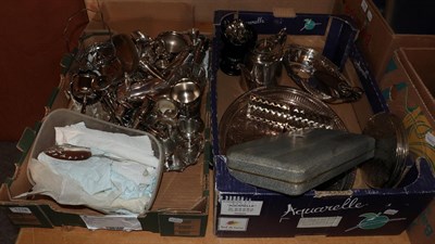 Lot 1118 - A large collection of silver and silver plate as well as white metal