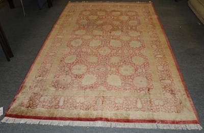 Lot 1196 - A good Ziegler design rug, the terracotta field of Shah Abbas design enclosed by floral...
