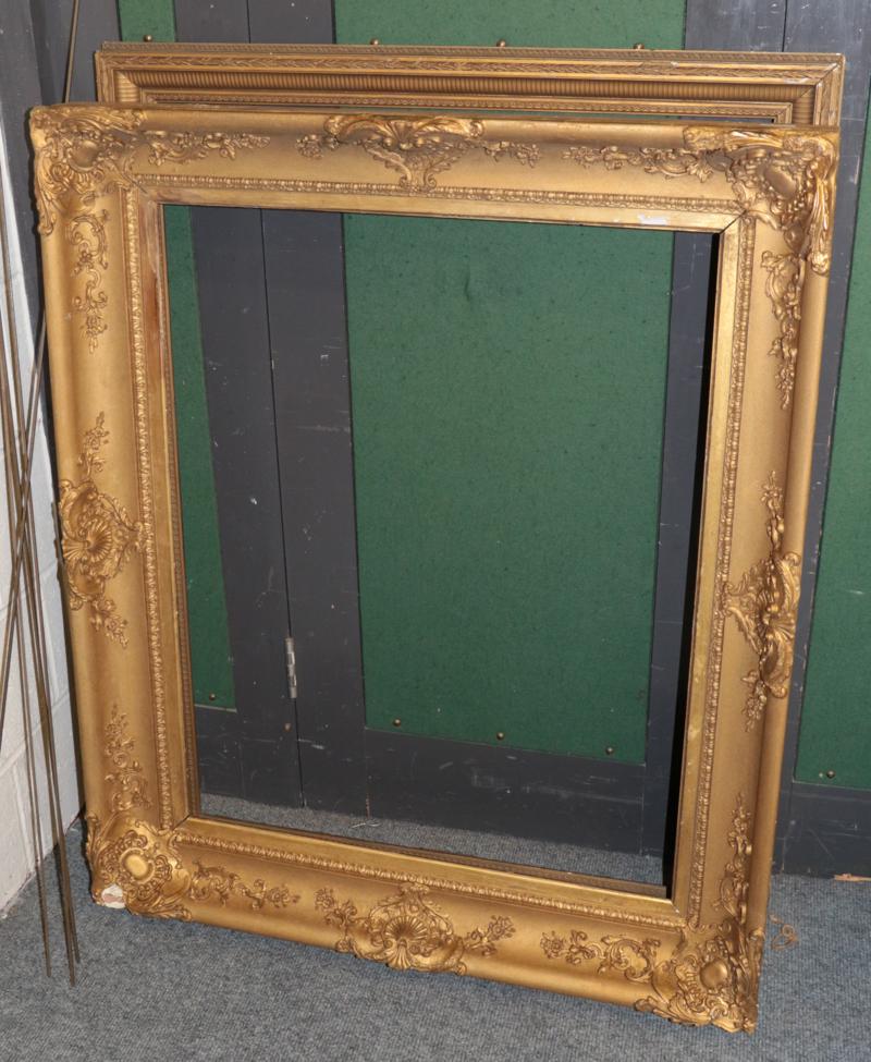 Lot 1232 - Two late 19th century gilt and gesso picture frames