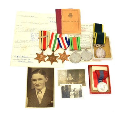 Lot 6 - A Second World War Group of Six Medals, awarded to S/85045 SJT.N.H.GATWARD. R.A.S.C.,...