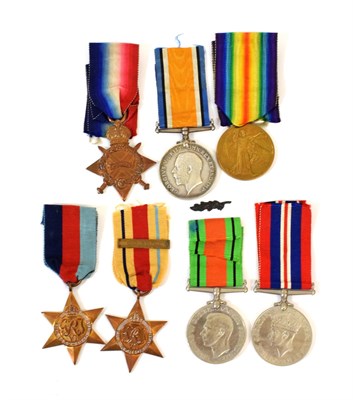 Lot 15 - A First/Second World War Group of Seven Medals, awarded to 32785 BOMBR.A.LANE. R.A., comprising...