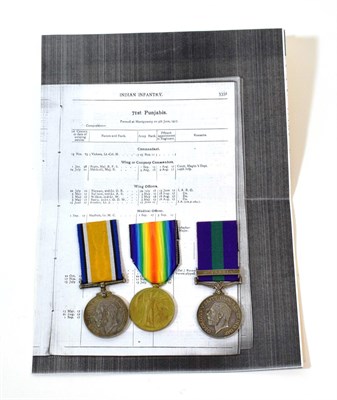 Lot 21 - A First World War Pair, of British War Medal and Victory Medal, and General Service Medal...