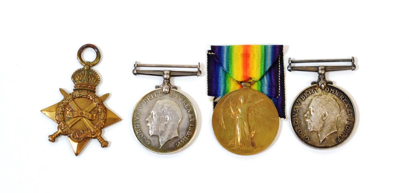 Lot 27 - A First World War Trio, comprising 1914-15 Star, British War Medal and Victory Medal, to 80807...