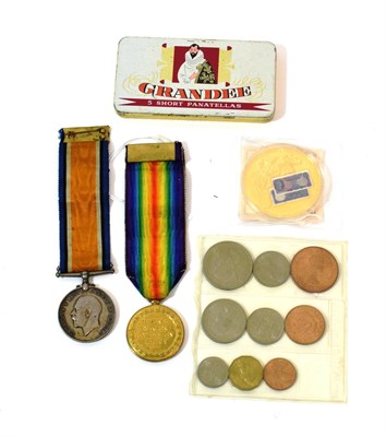 Lot 32 - A First World War Pair, awarded to 201082 SPR.F.W.RILEY R.E., comprising British War Medal and...