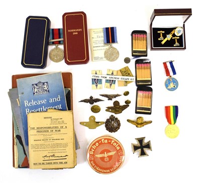 Lot 68 - Assorted Militaria, including German Third Reich, Hildebrand ''Scho-Ta-Tola'' chocolate tin;...