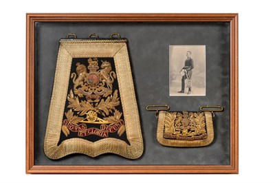 Lot 80 - A Victorian Officer's Full Dress Sabretache and Crossbelt Pouch to the Royal Field Artillery,...