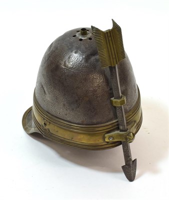 Lot 95 - A Mid-19th Century Ottoman Janissary Helmet (Chichak), the one piece steel skull etched with panels