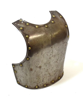 Lot 108 - An Early 19th Century European Cavalry Back Plate, with brass rivets, some with remnants of...