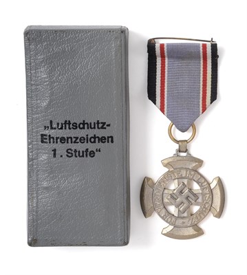 Lot 116 - A German Third Reich Civil Air Defence (Luftschutz) Honour Decoration, 1st Class, the bottom...