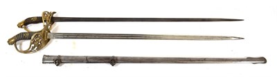 Lot 156 - A Prussian Model 1889 Infantry Officer's Sword, the 80cm single edge double fullered steel...