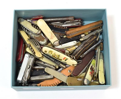 Lot 160 - A Collection of Approximately Sixty Pocket Knives, some by Sheffield makers, comprising seven...