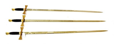 Lot 162 - Three Wilkinson Commemorative Swords, each with a 76.5 cm etched, plated blade, representative with