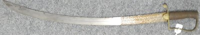 Lot 163 - A 1788-1796 Cavalry Sword, the 77cm single edge broad curved steel blade with single fuller to each