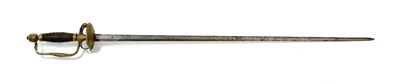 Lot 172 - An 18th Century Continental Small Sword, the 74cm double edge steel blade, each side with flattened
