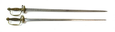 Lot 173 - An Early 19th Century Continental Small Sword, the 76.5cm double edge steel blade stamped with...
